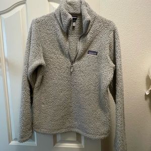 Patagonia Womens Gray Los Gatos Pullover Sherpa Fleece Jacket